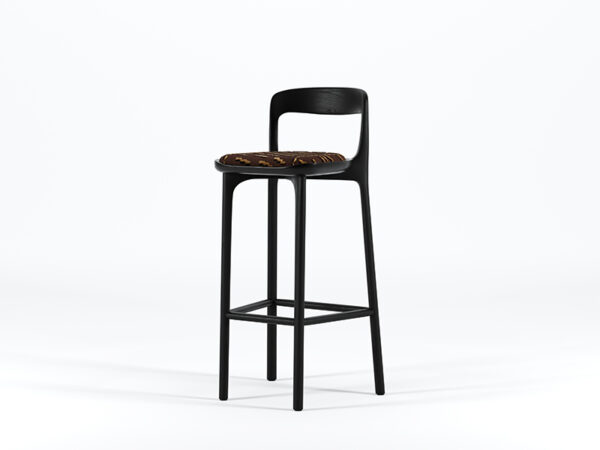 chaise-bar-tabouret-haut-comptoir-design-bois-massif-brûlé-maison-saman-3