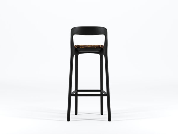 chaise-bar-tabouret-haut-comptoir-design-bois-massif-brûlé-maison-saman-6