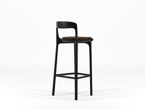 chaise-bar-tabouret-bar-design-bois-massif-brûlé-maison-saman